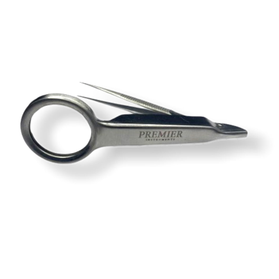 PREMIER INSTRUMENT PINCE À SOURCIL À POINTE FINE AVEC VERRE AGRANDISSANT #402