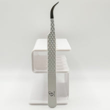 Load image into Gallery viewer, GP BEAUTY LASHES MULTI-PURPOSE CURVED PLIERS WHITE WITH FIBER TIP