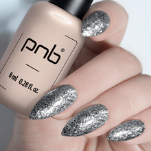 Load image into Gallery viewer, PNB GEL NAIL POLISH 185 STAR WAY SILVER