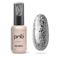 Load image into Gallery viewer, PNB GEL NAIL POLISH 185 STAR WAY SILVER