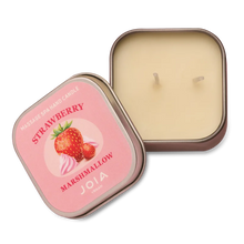 Load image into Gallery viewer, BOUGIE DE MASSAGE VÉGÉTALIENNE JOIA POUR LES MAINS, PARFUM FRAISEET GUIMAUVE
